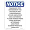 Signmission OSHA Notice, 7" Height, Fragrance Free Environment For Sign, 7" X 5", Portrait OS-NS-D-57-V-12906 - alternate 1